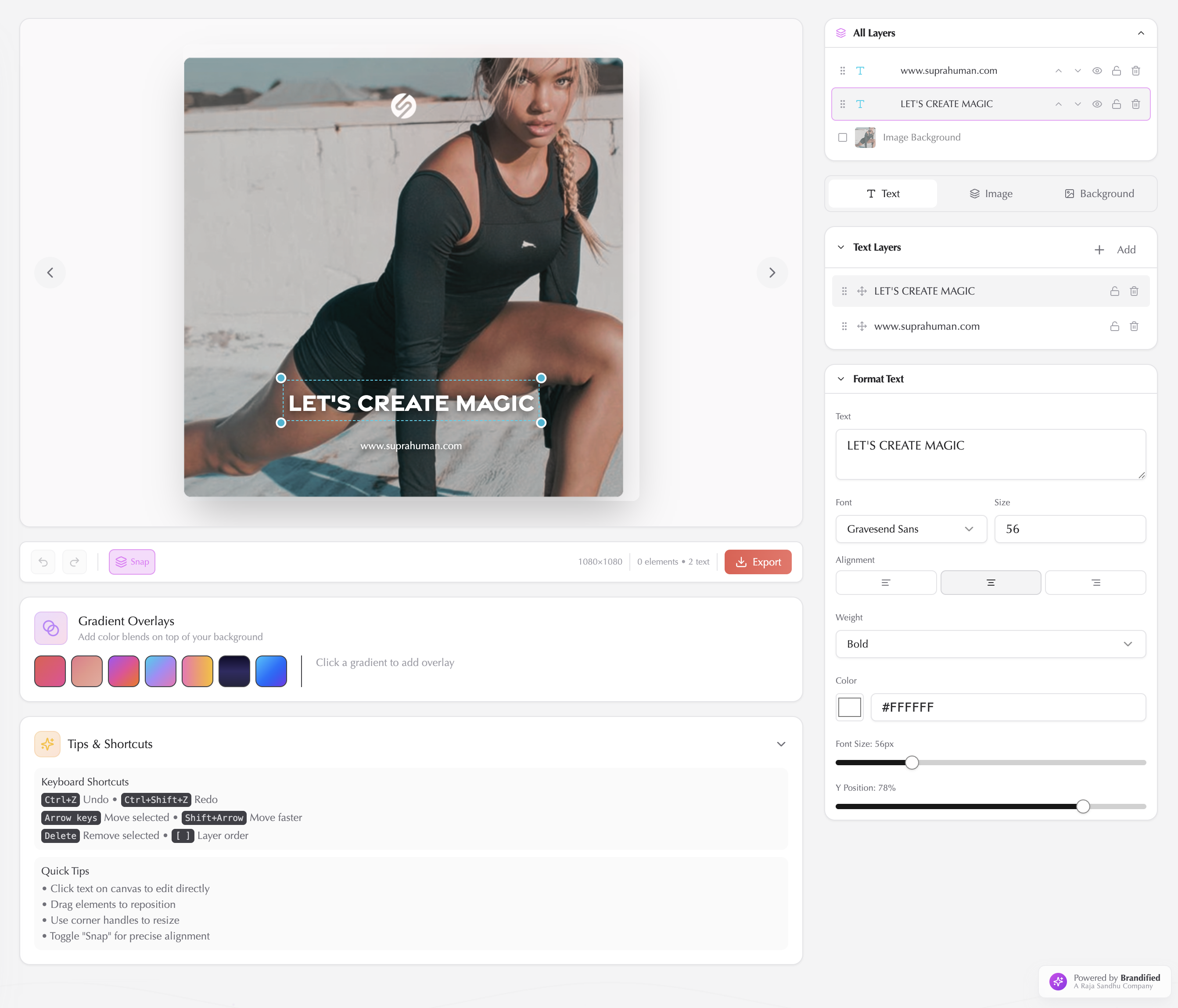 Brandified AI Studio - Full design studio with AI generation